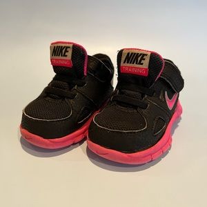 NIKE Flex Supreme TR 2 toddler 4C Pink Black Training shoes